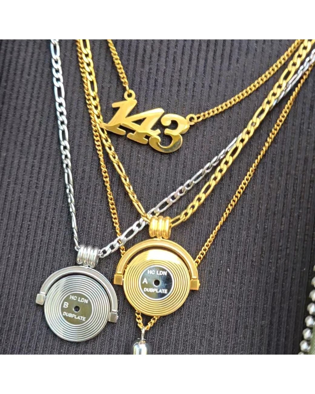 Hoops + Chains LDN Metallic 143 I Love You Chain