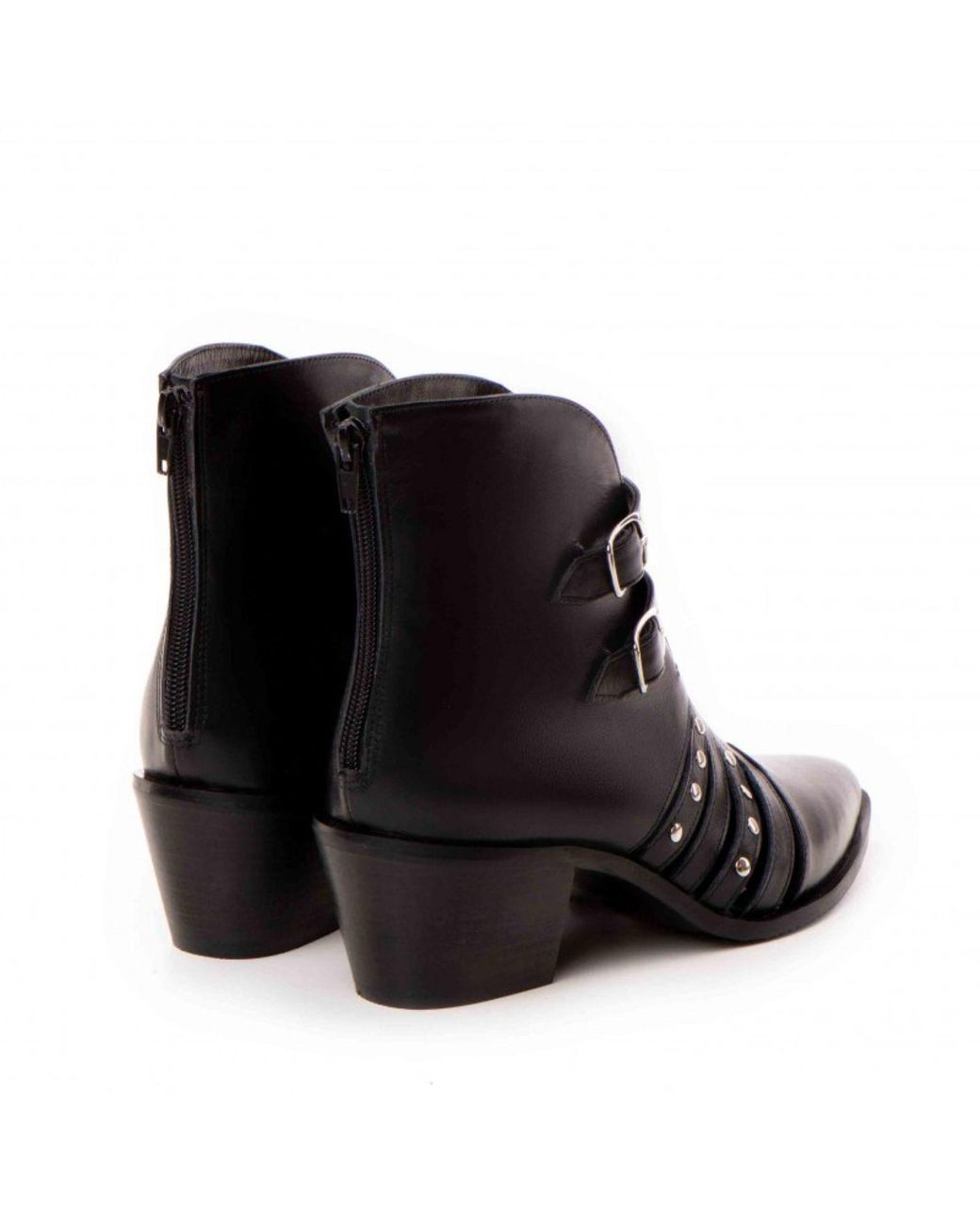 The 5Th Element Black Nova Western Ankle Boots