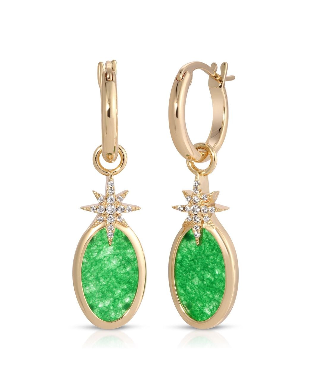 Leeada Jewelry Green Aurora Drop Earrings