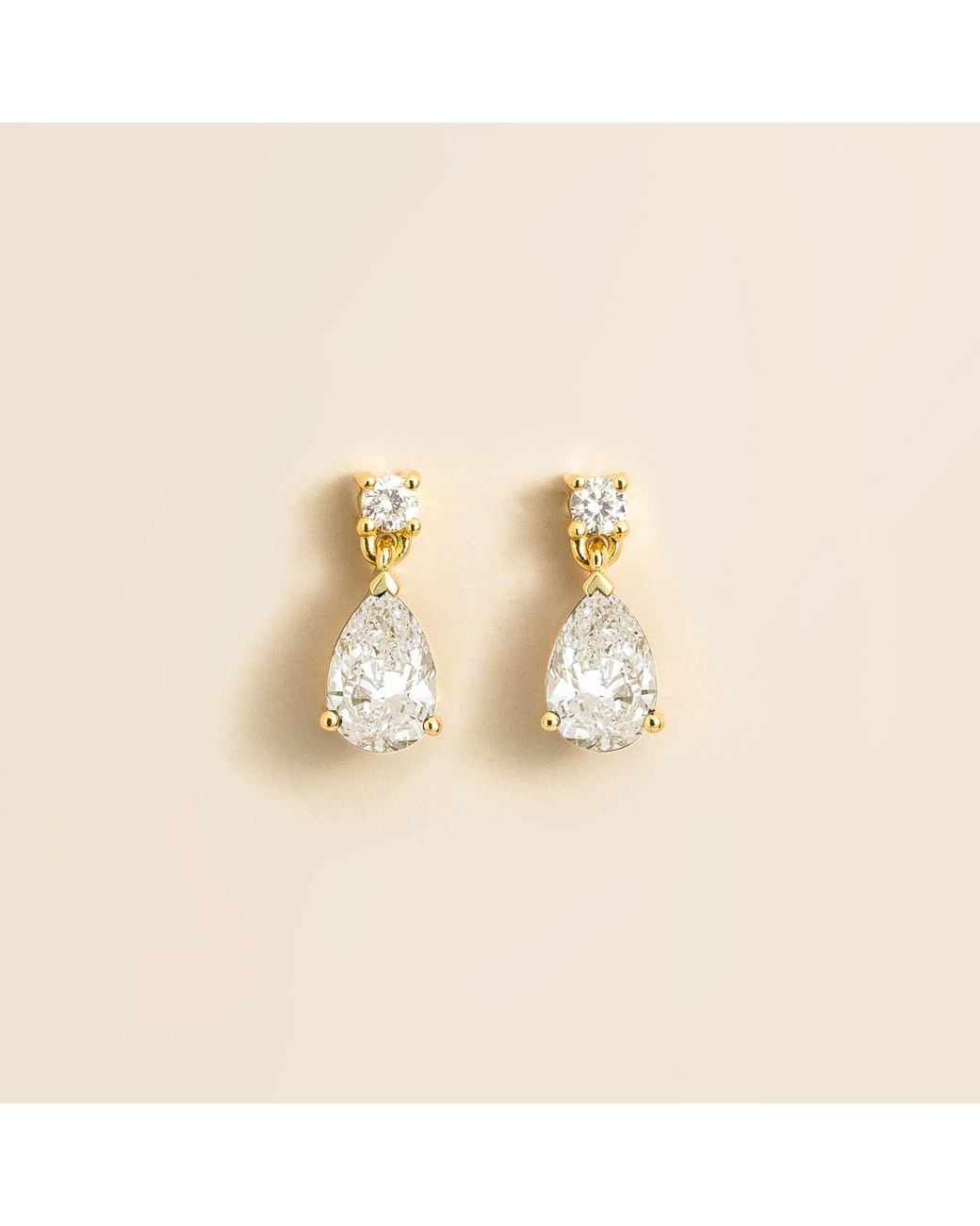 Juvetti Metallic Pisa Diamond Pear Drop Earrings