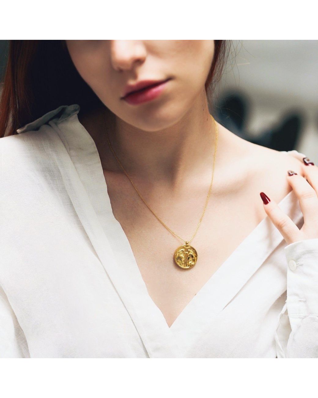 Aurozia Metallic Tarot The Lovers Necklace