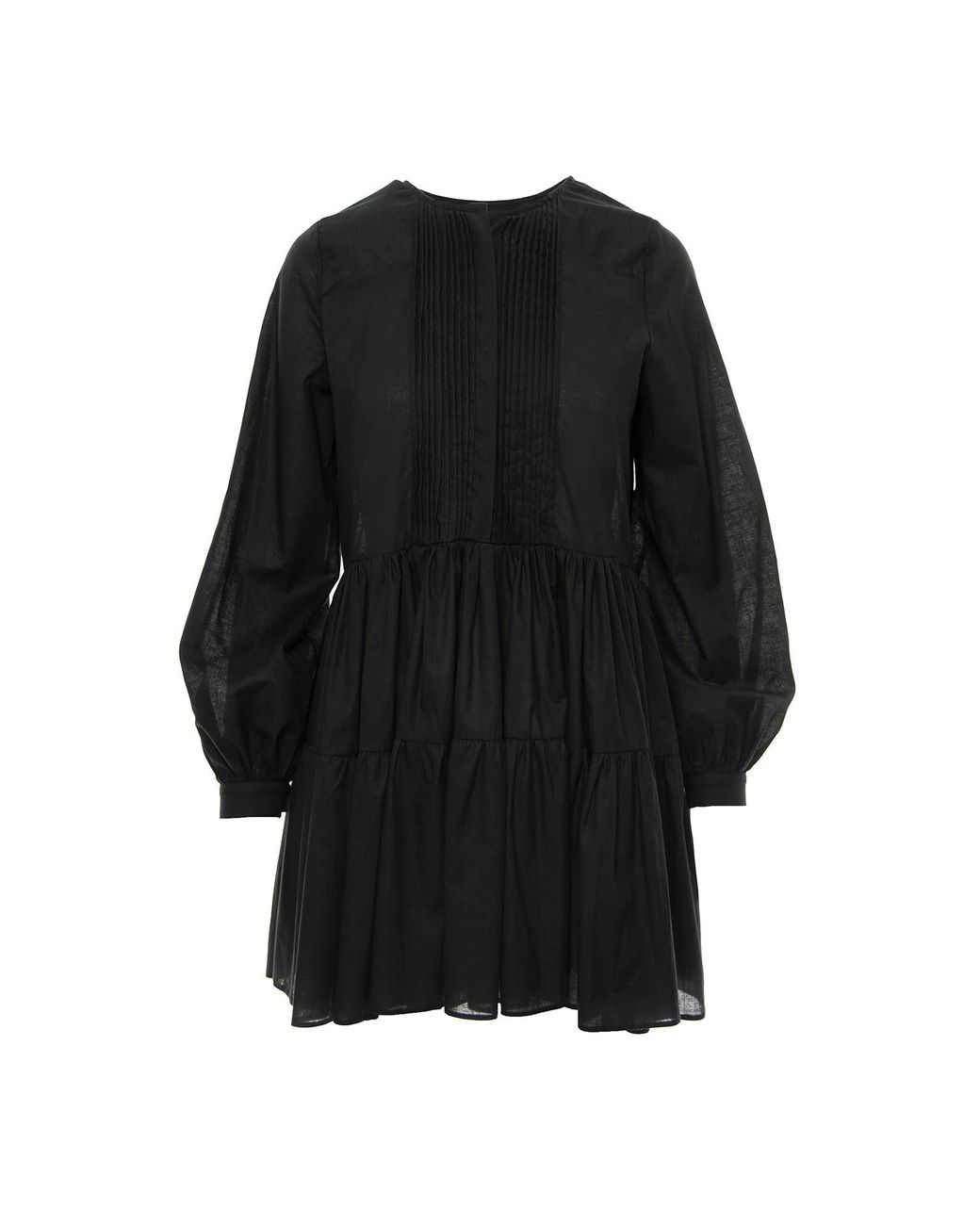 Framboise Cotton Giulia Short Black Dress | Lyst