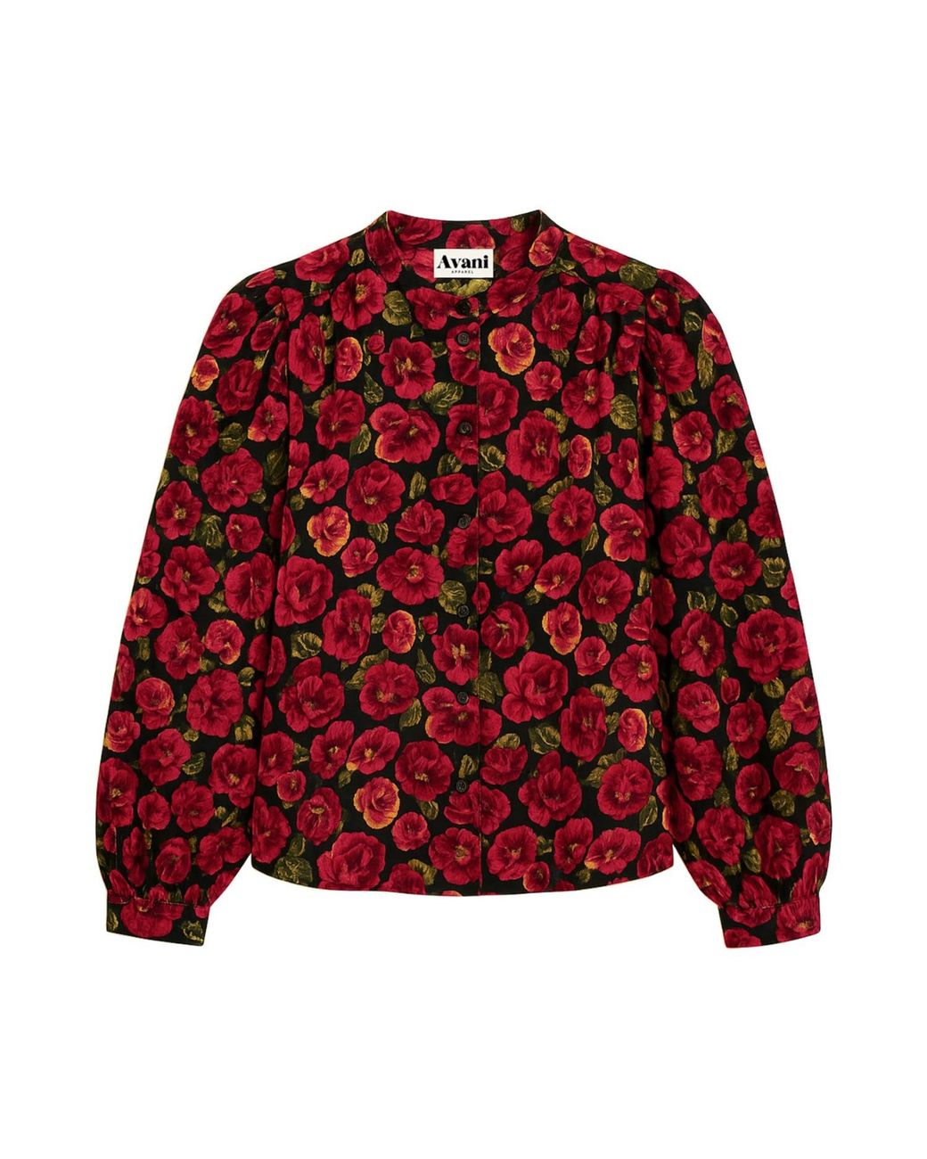 AVANI Apparel Red Hortensia Blouse