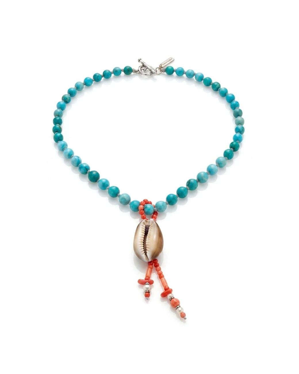 Jaredjamin Blue Bimini & Removable Cowrie Shell Necklace for men