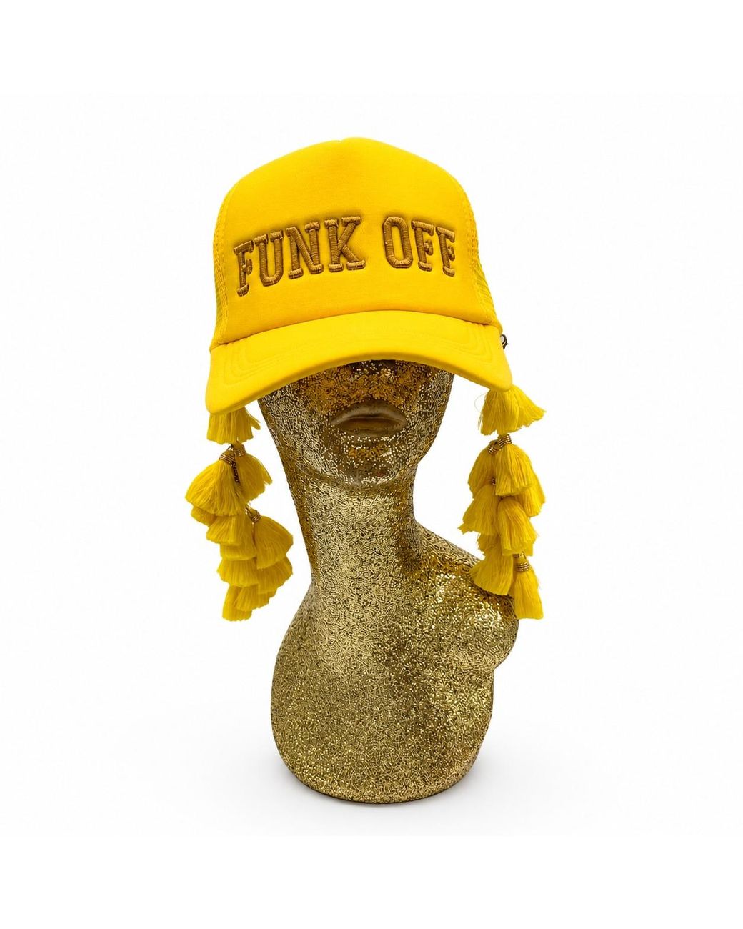 Julia Clancey Yellow Funk Off Chacha Trucker Cap
