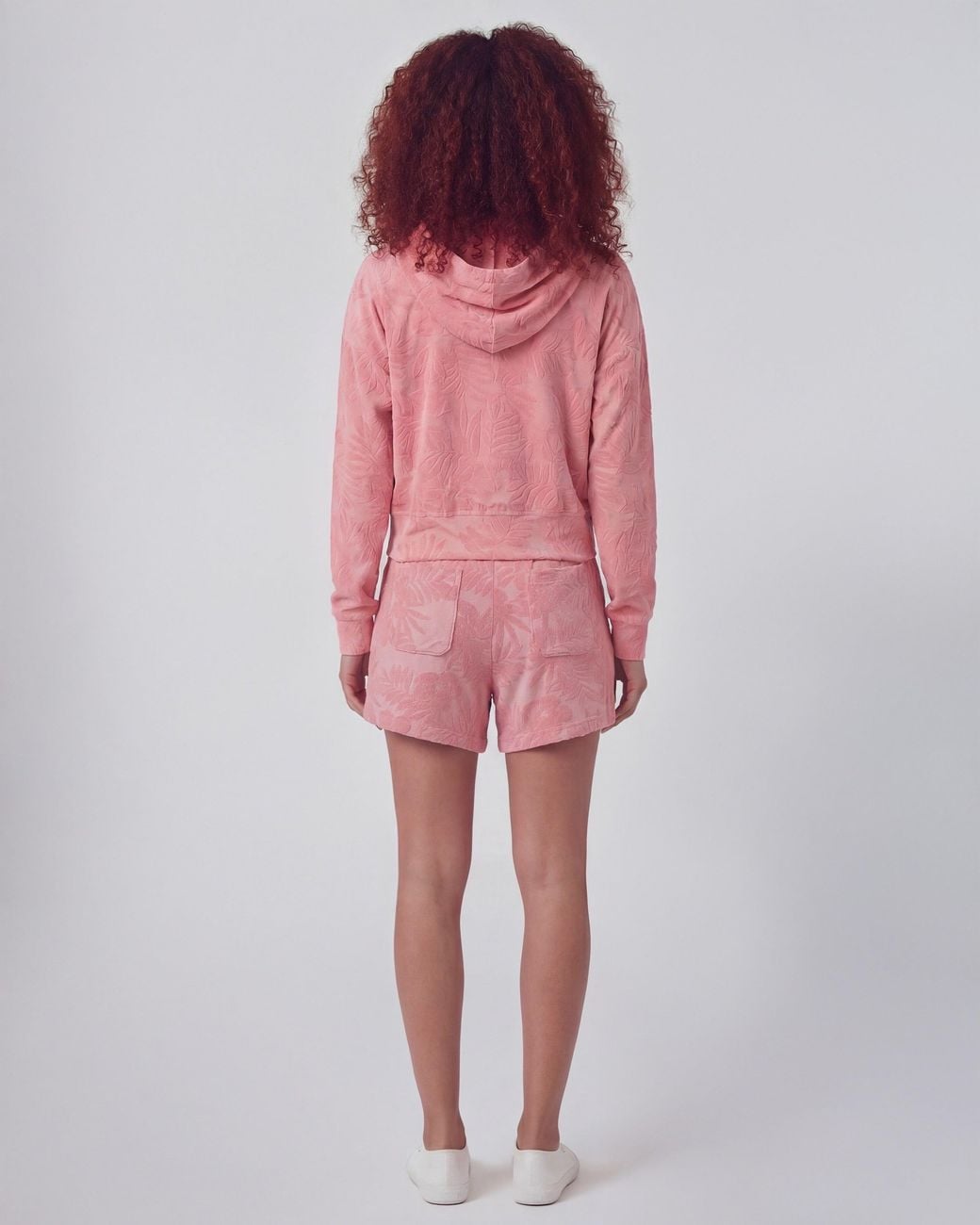 Lords of Harlech Red Tess Coral Drawstring Terry Toweling Short