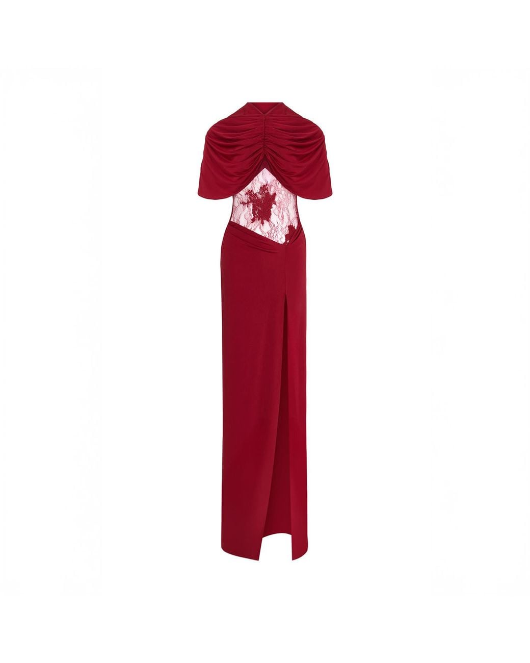 Herfetch Red Maxi Christina Dress-Burgundy