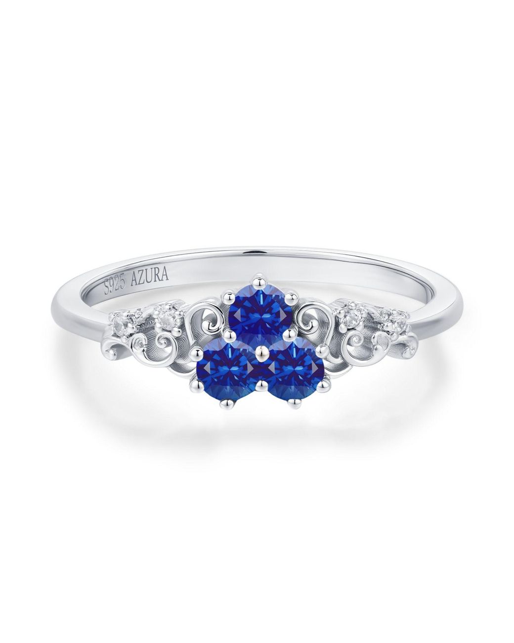 Azura Jewelry New York Blue Sapphire Of The Waterborn Ring Vermeil