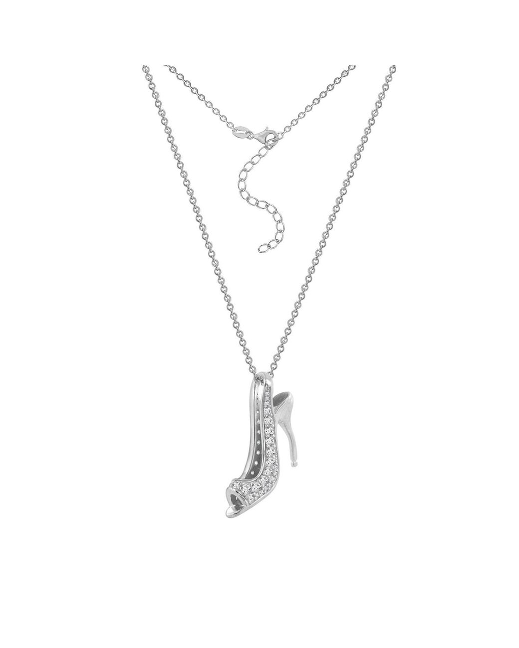 Diamonbliss Metallic Marilyn Monroe Open-Toe High Heel Necklace