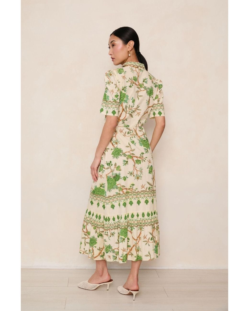 Raishma Green Miranda Floral Dress