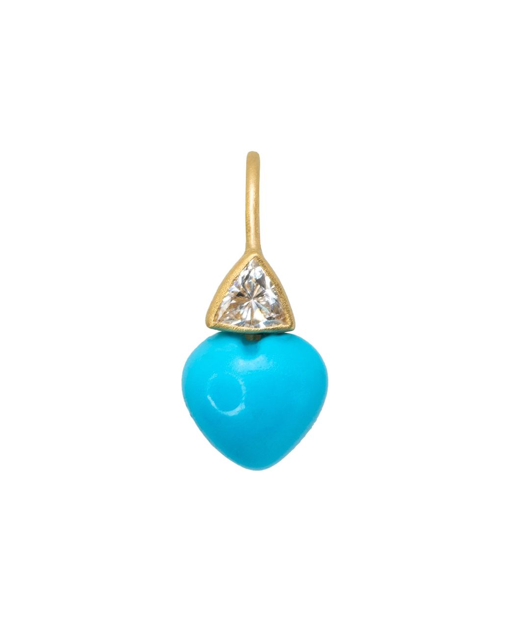 Bombyx House Blue Heart Diamond Drop Earrings
