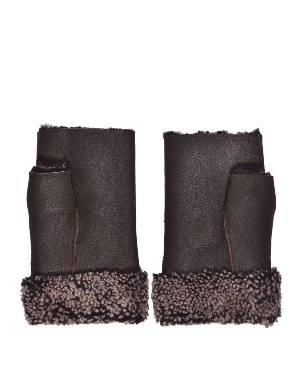 Owen Barry Brown Tube Mittens Sheepskin Hurricane