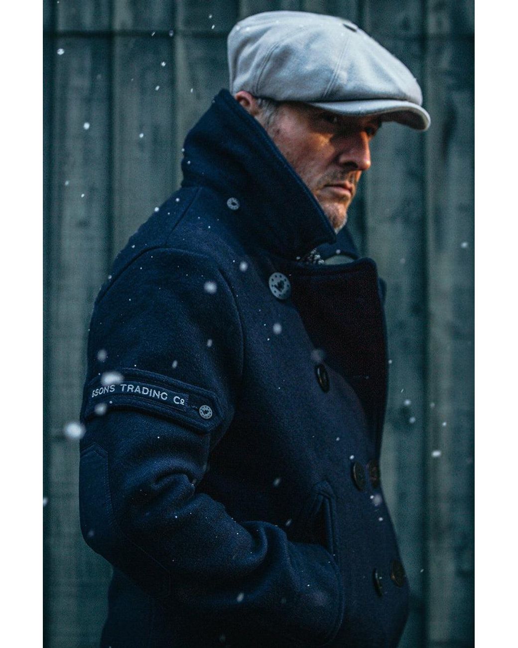 &SONS Trading Co Blue Boardwalk Peacoat for men