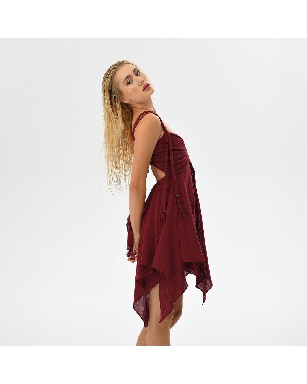Zhenabia Red Ninsun Dress