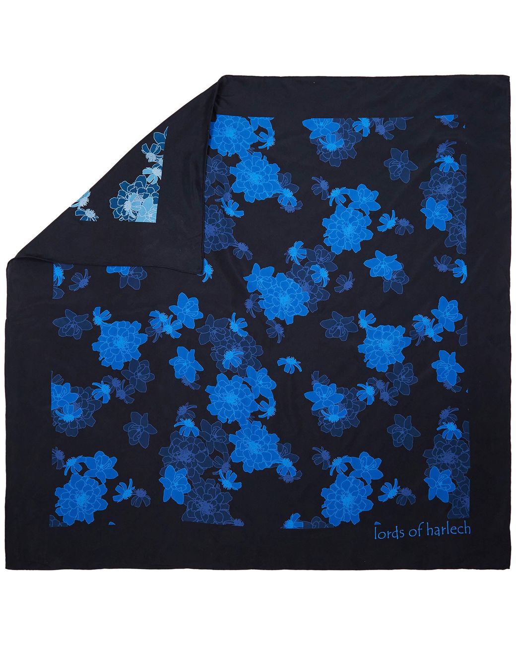 Lords of Harlech Blue Sofia Silk Scarf