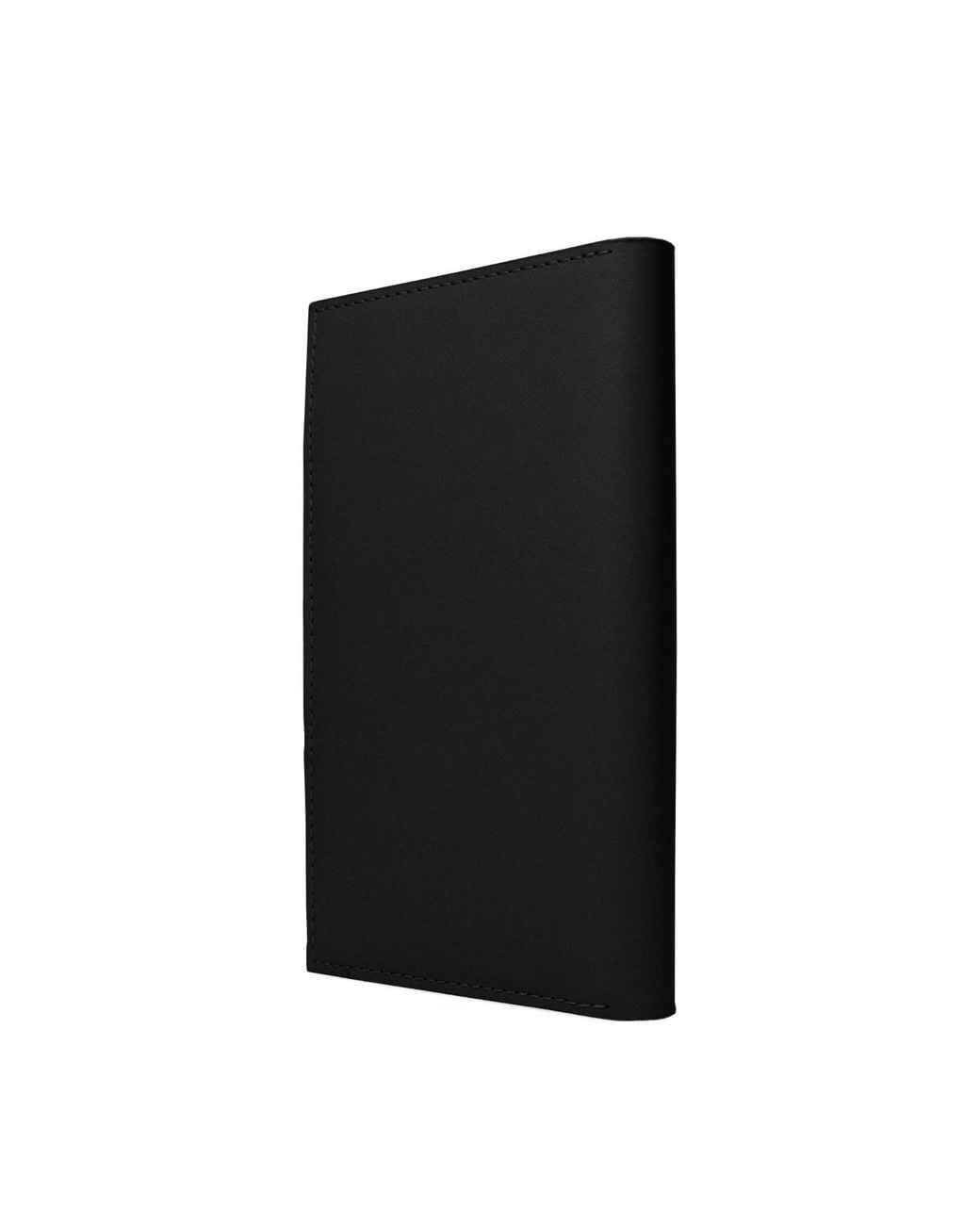 godi. Black Handcrafted Leather Passport & Travel Wallet for men