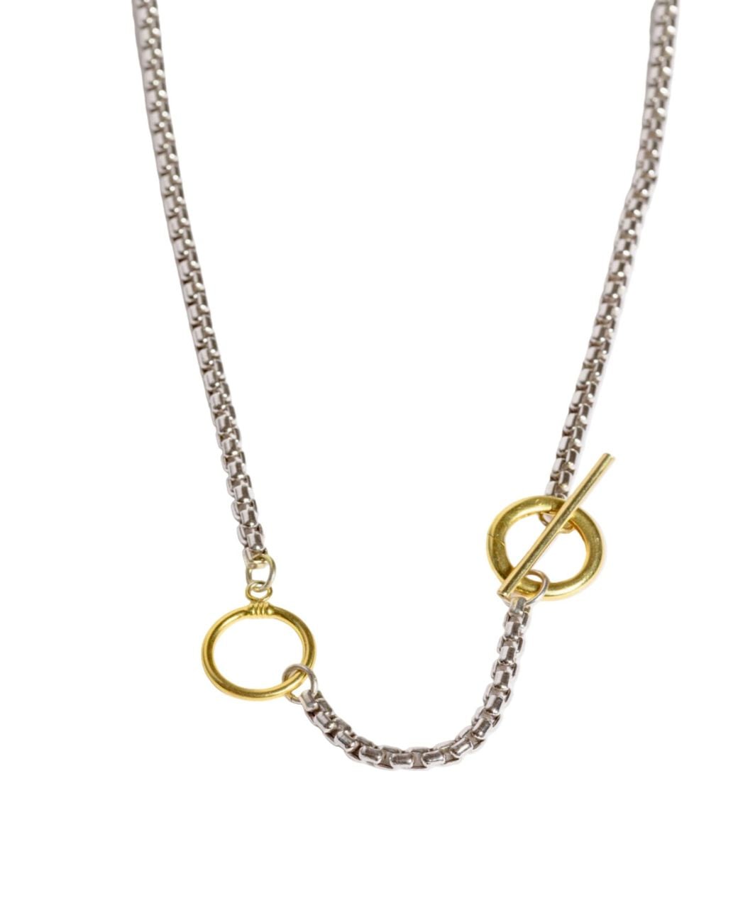 Florentis Jewellery Metallic Double Hoop Lariat Necklace