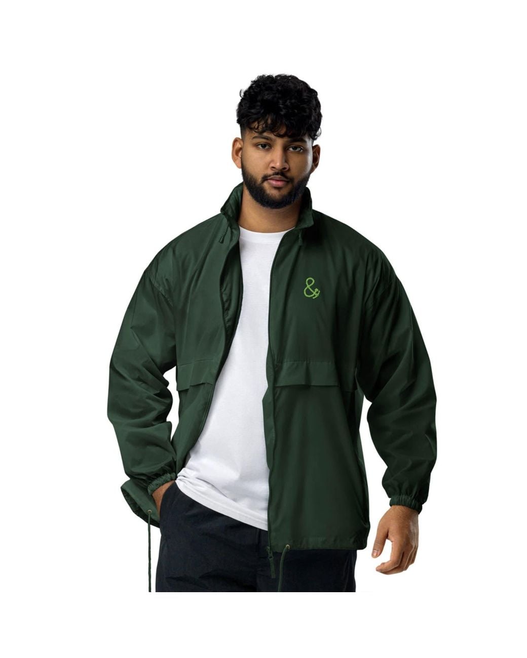 Anchor and Crew Green Forest Under Pressure Sports Club League Embroidered Windbreaker Coat