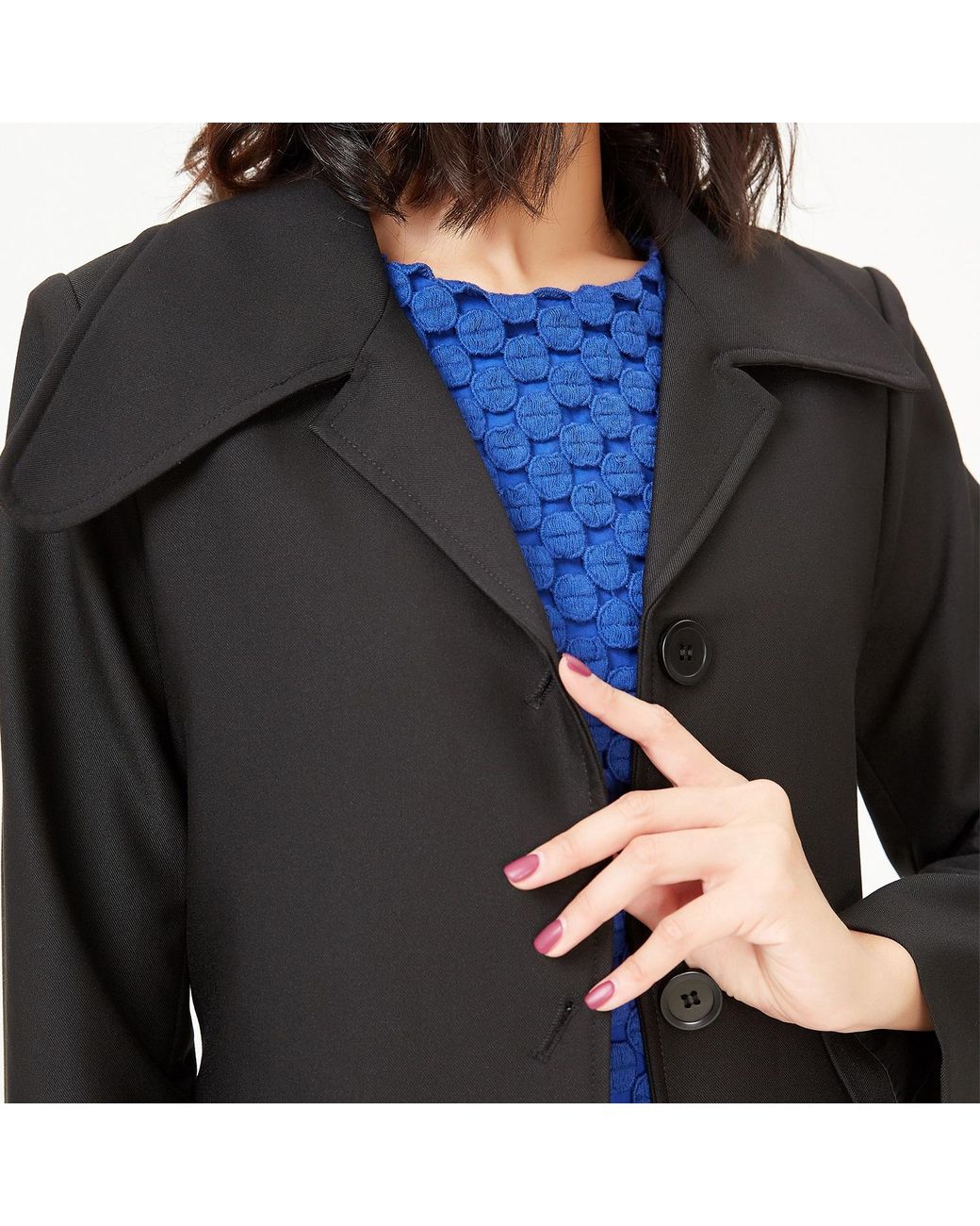 Smart and Joy Black Minimalist City Coat