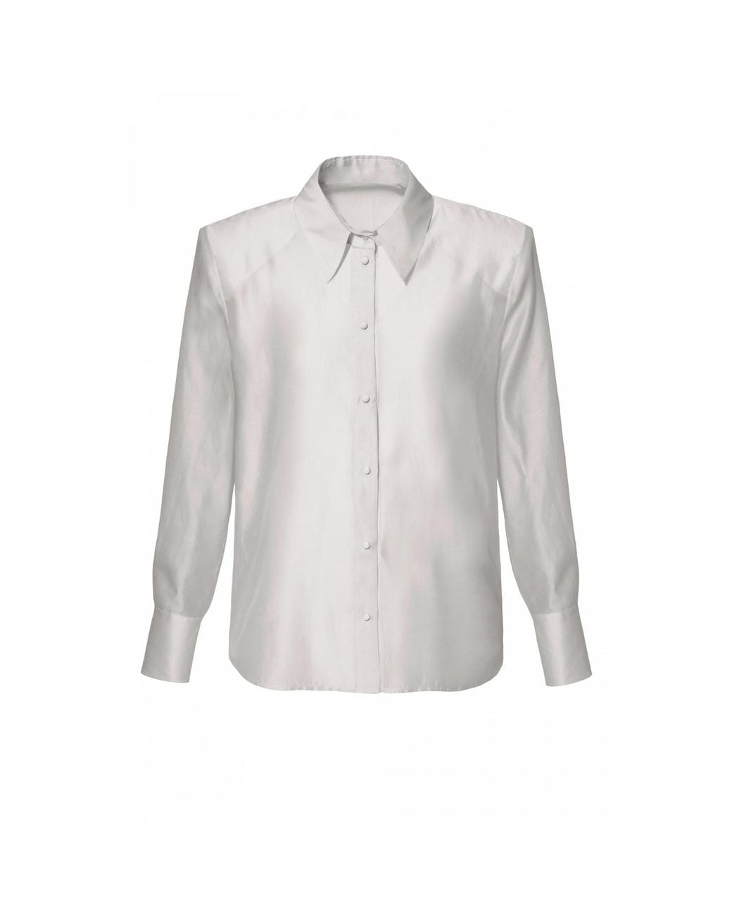 AGGI by HALEWSKI Gray Sarita Elegant Shirt With Long Sleeves