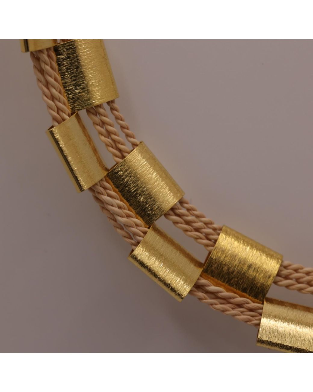 Nart Nature Making Art Metallic The Chain Buriti Natural Fiber Necklace
