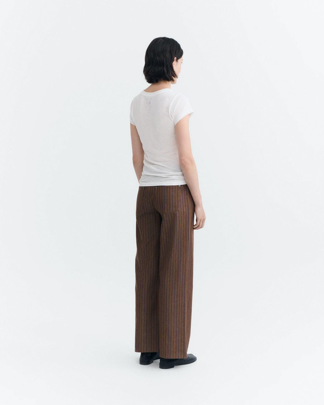 Thinking Mu Brown Striped Natural Dyes Kettan Low-Rise Trousers