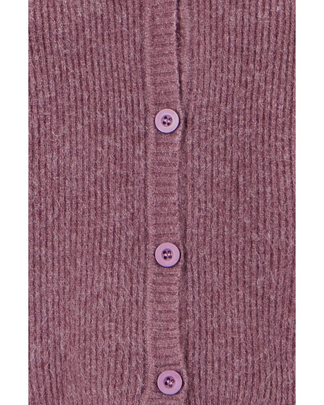 Yumi' Purple Marl Knit Cardigan