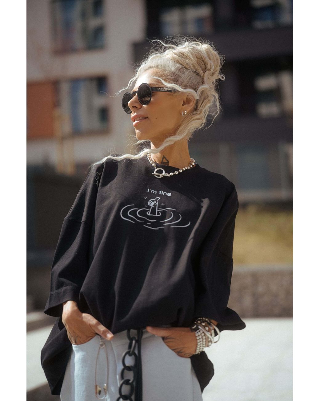Clothes by Locker Room Black Set Of Three Oversized Graphic T-Shirts