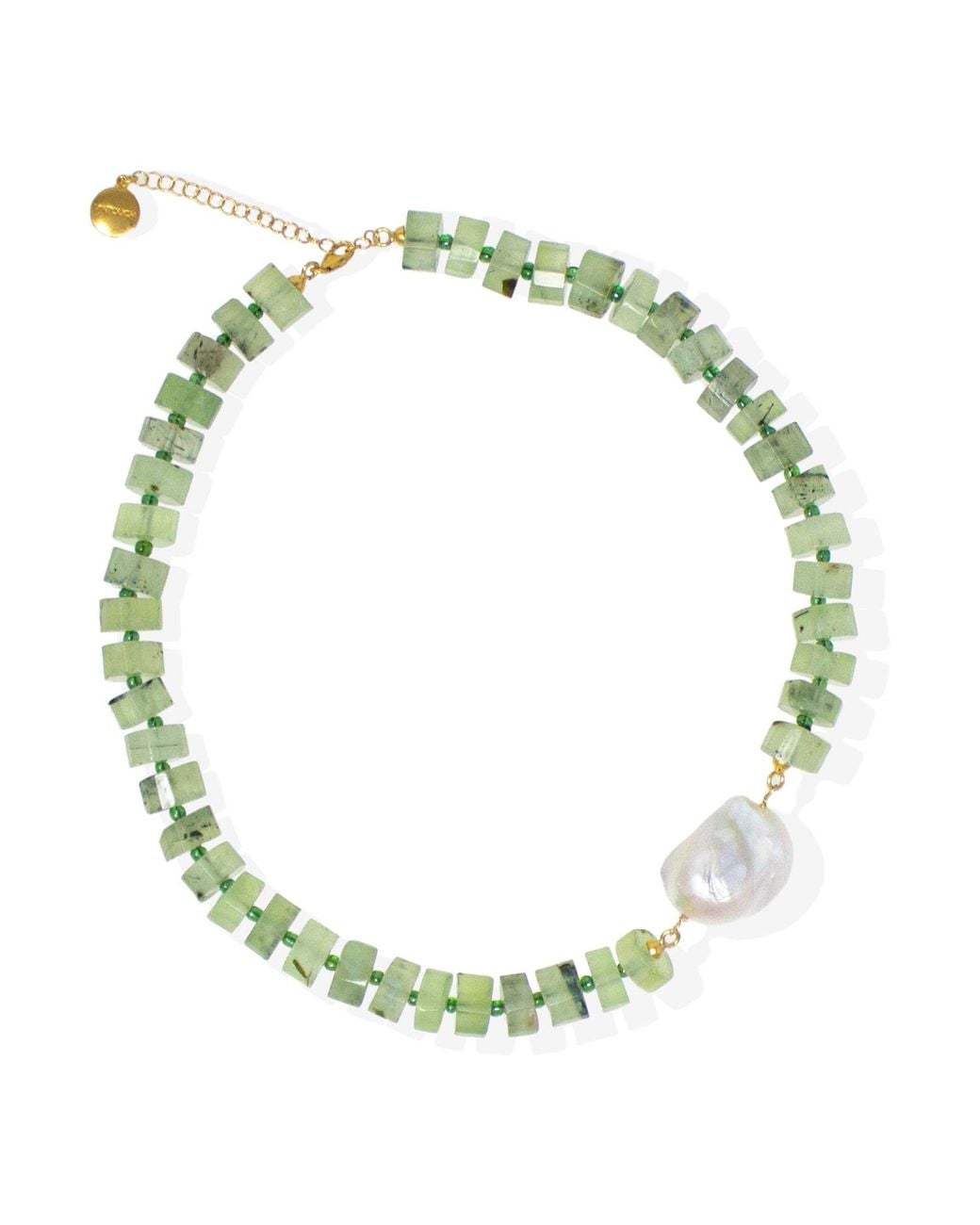 Vintouch Italy Green Artemis Quartz Necklace