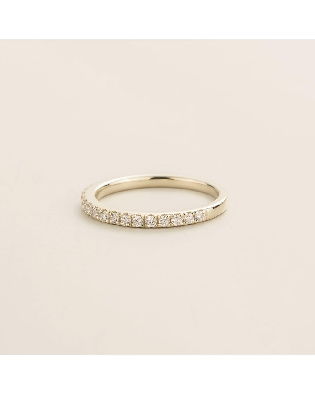 Juvetti White Stacy Diamond Half Eternity Band Ring