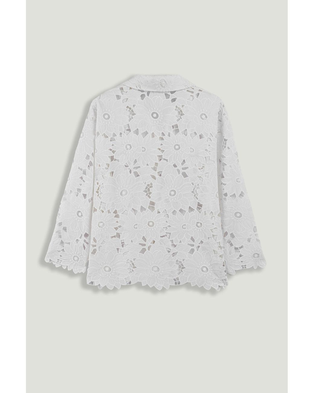 Nocturne Gray Neutrals Floral Broderie Jacket