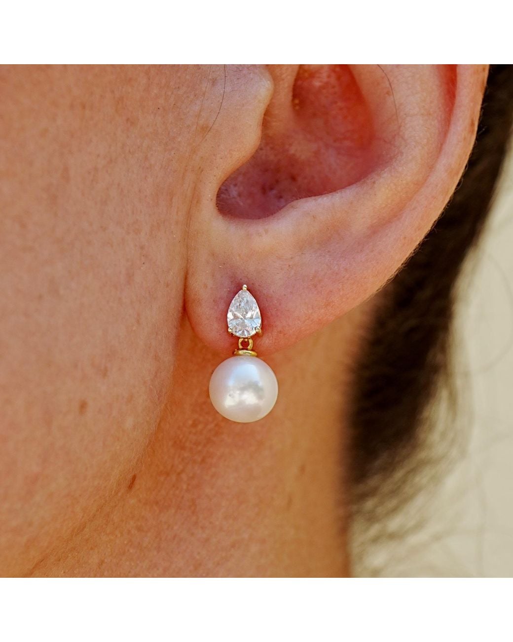 Kai Fine Jewelry Metallic Solid Lab Grown Diamond & Cultured Round Pearl Venus Tears Convertible Drop Earrings