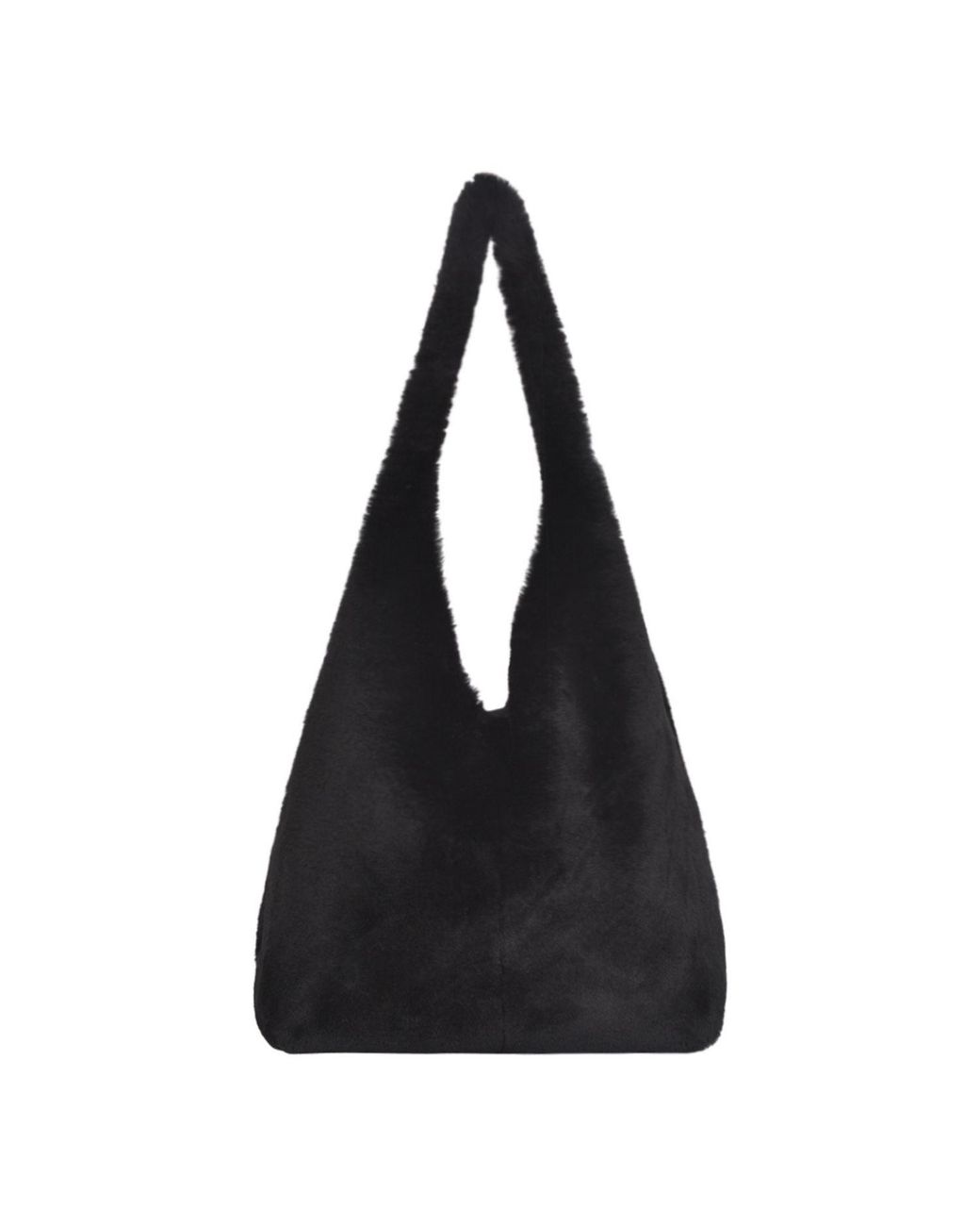 Owen Barry Black Slouchy Sheepskin Bag Bruton