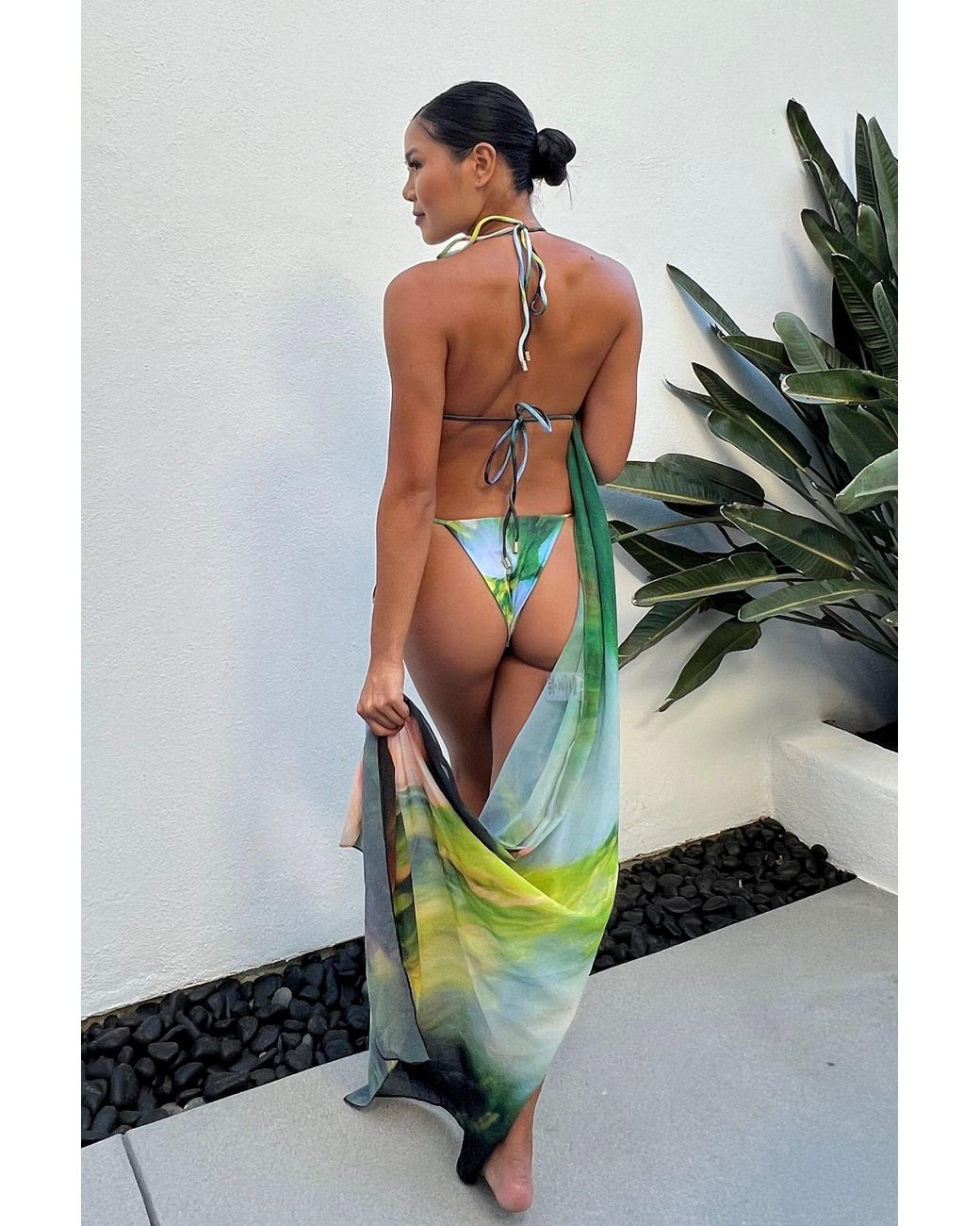 Animal Blue Watercolor Bikini Bottom
