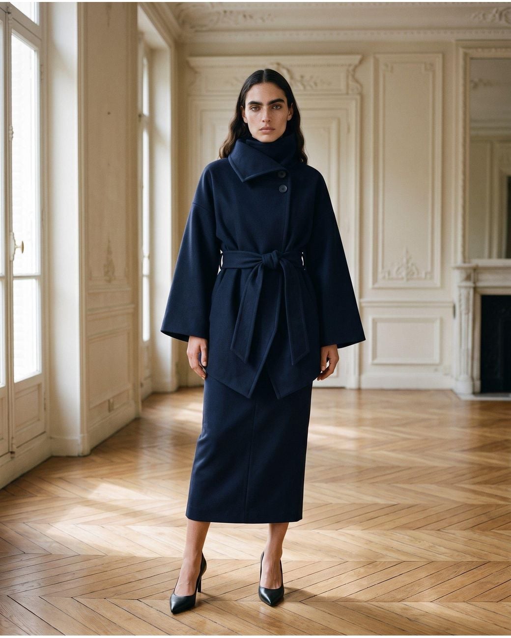 The Ethos Studio Blue Nocturne Coat