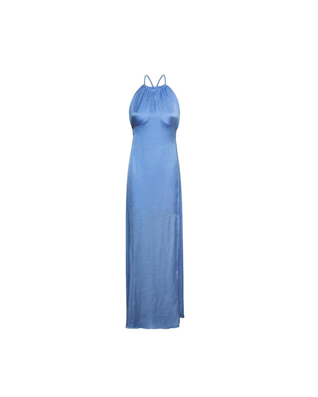 Audrey Vallens Blue Miss Av Satin Dress Diamond