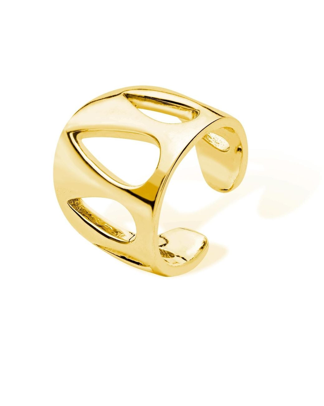 Lucy Quartermaine Metallic Petal Ear Cuff