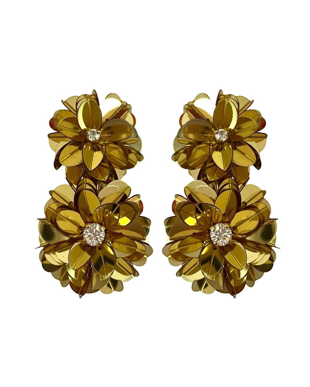 PINAR OZEVLAT Yellow Blossom Drop Earrings