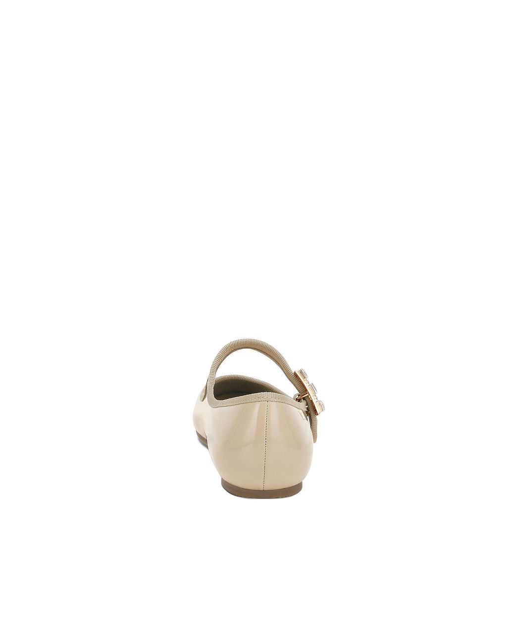 Rag & Co White Upstage Brooch Mary Jane Ballerinas
