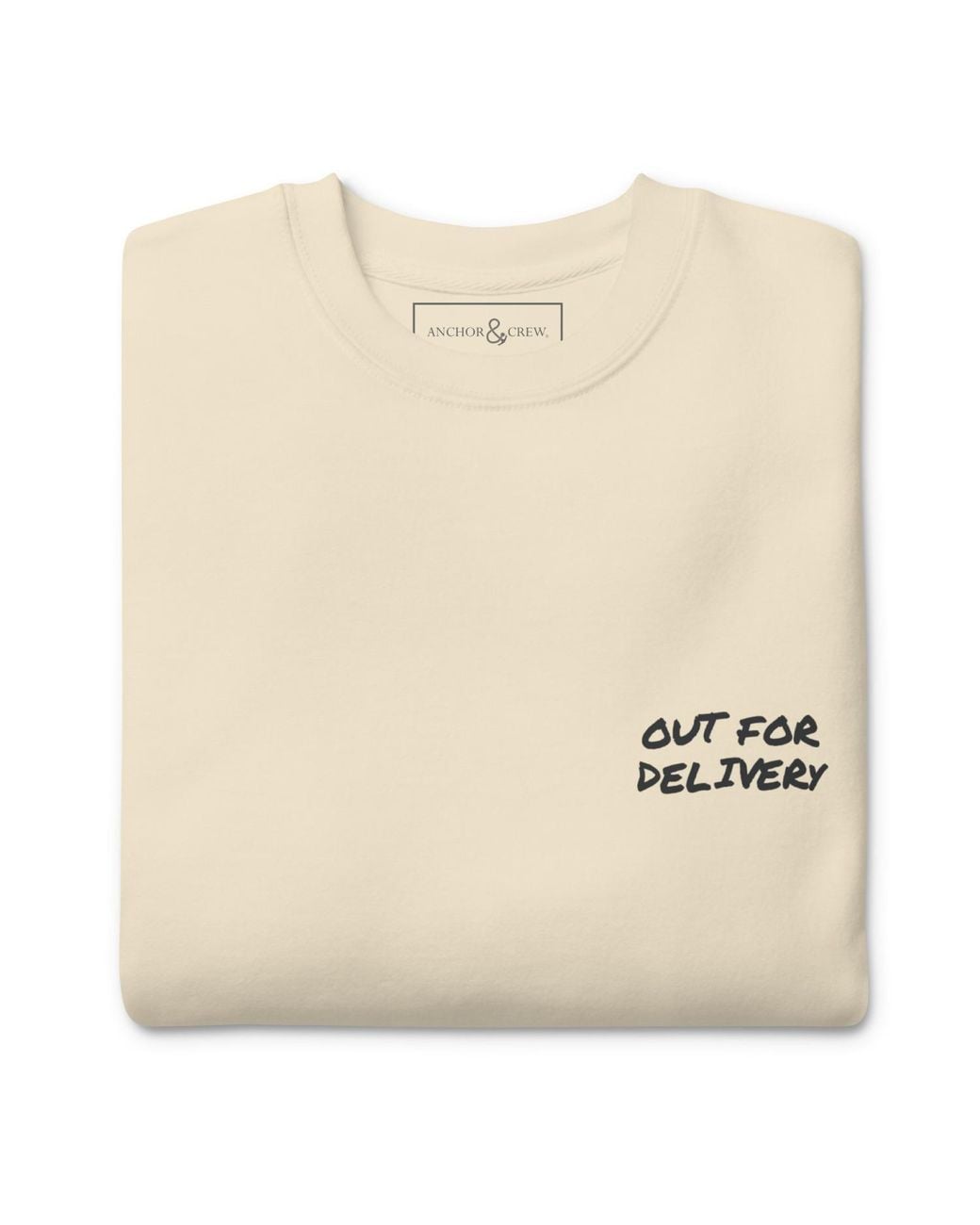 Anchor and Crew Neutrals Natural Out For Delivery Annotations Organic Cotton Sweatshirt