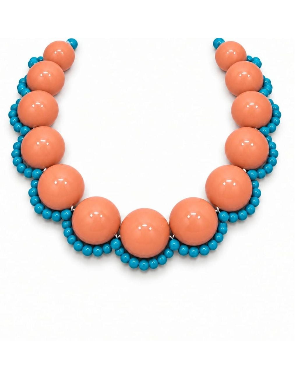 Eyeconic by Samar Ajram Blue Vivian Coral Beaded Necklace