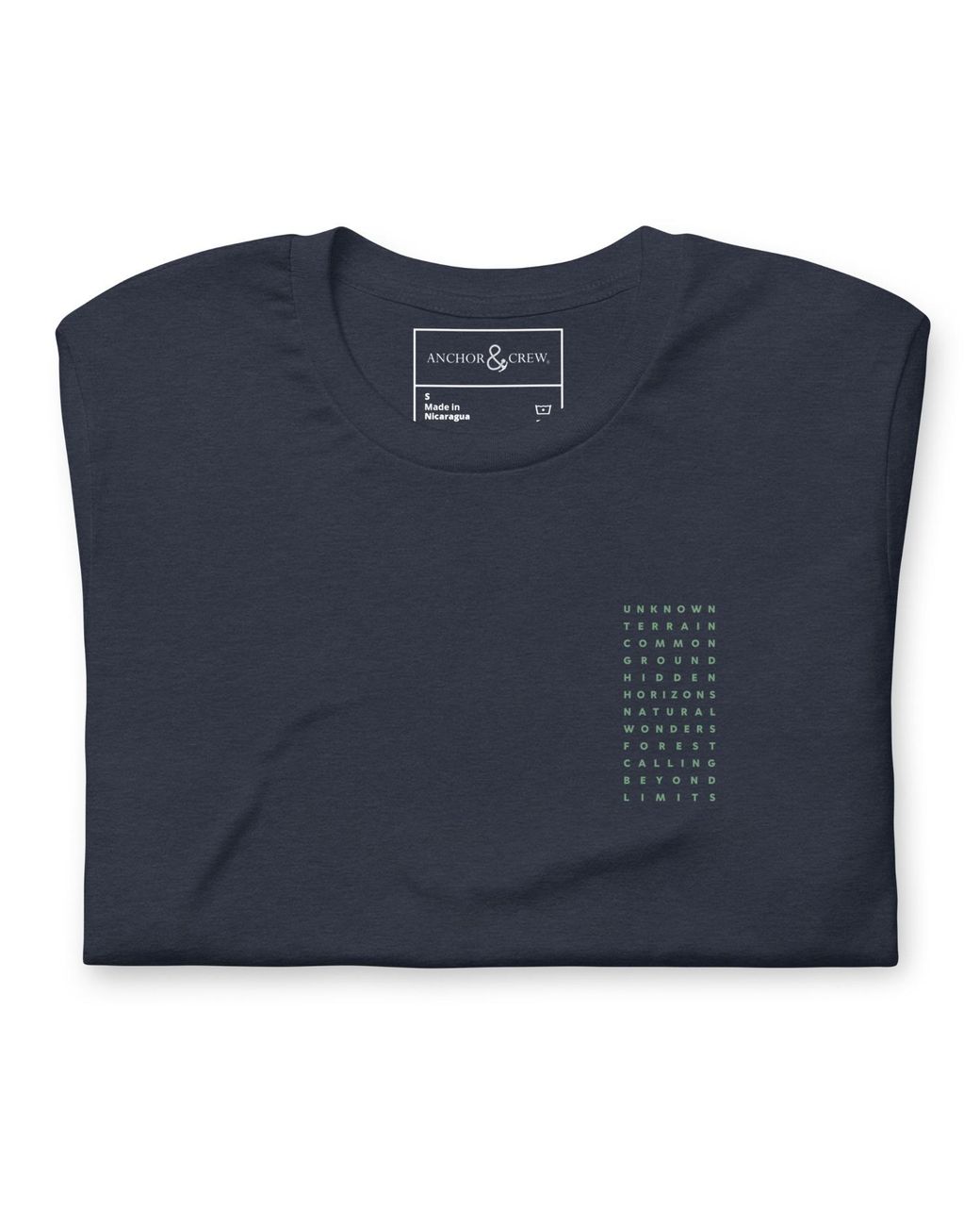 Anchor and Crew Blue Field Notes Postmark Organic Cotton T-Shirt