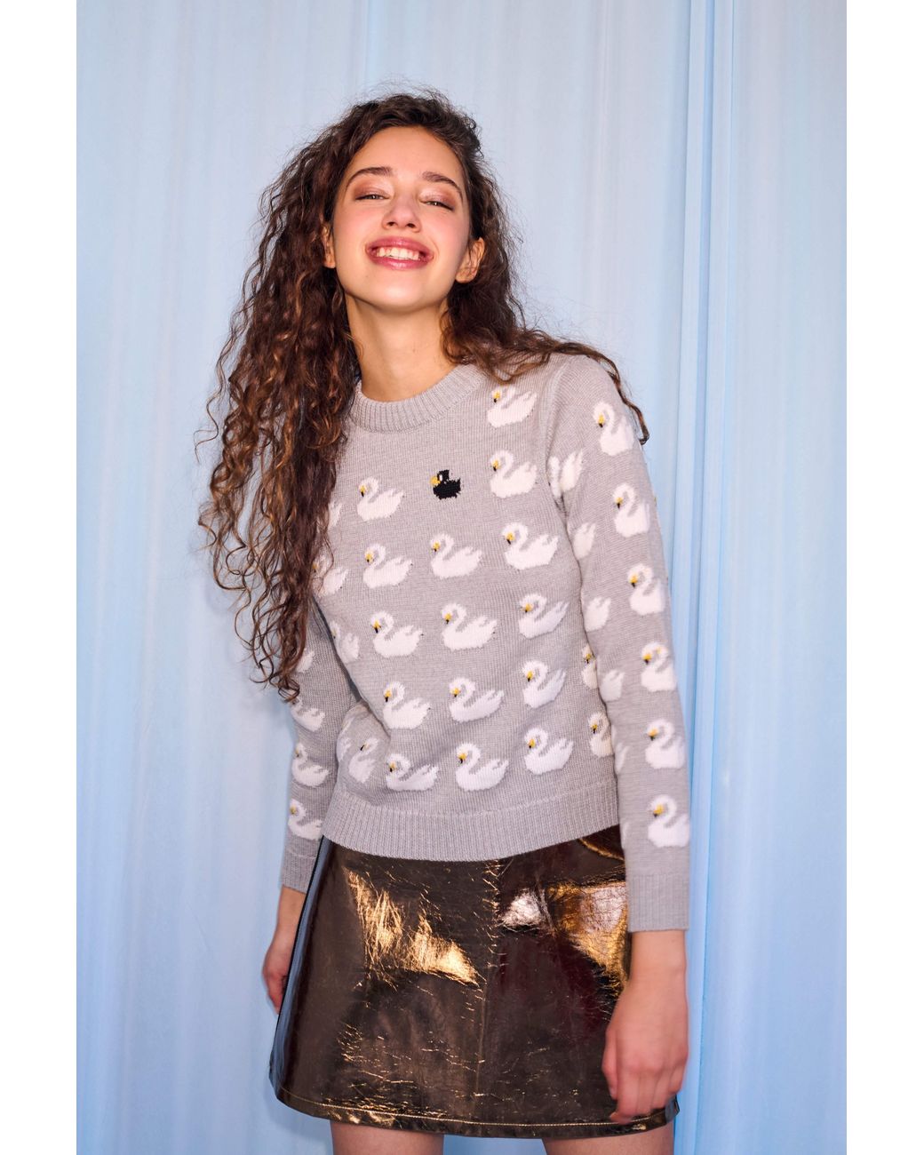 Gigi Knitwear Gray Ugly Duckling Sweater