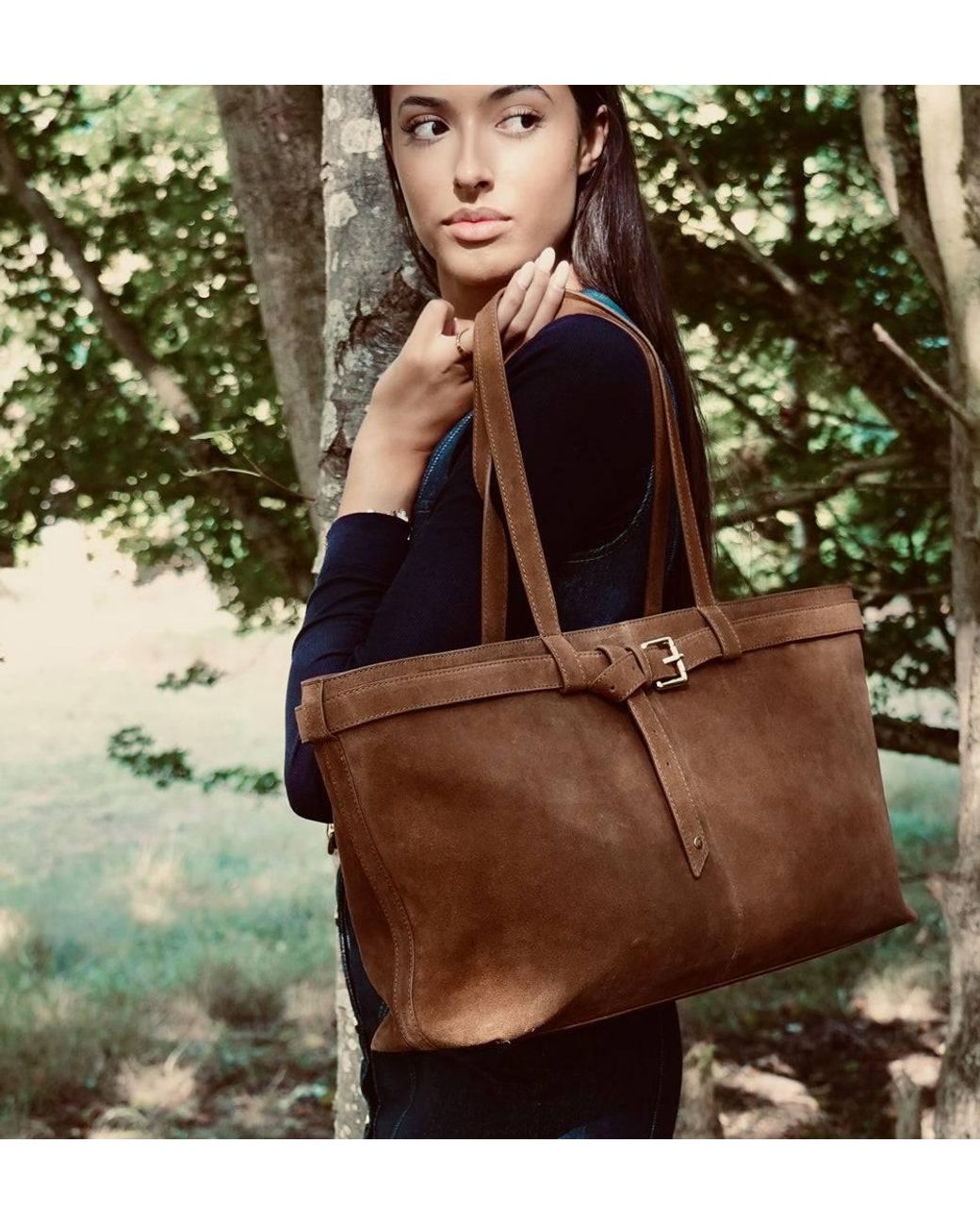 Apatchy London Brown The Esme Tan Suede Bag