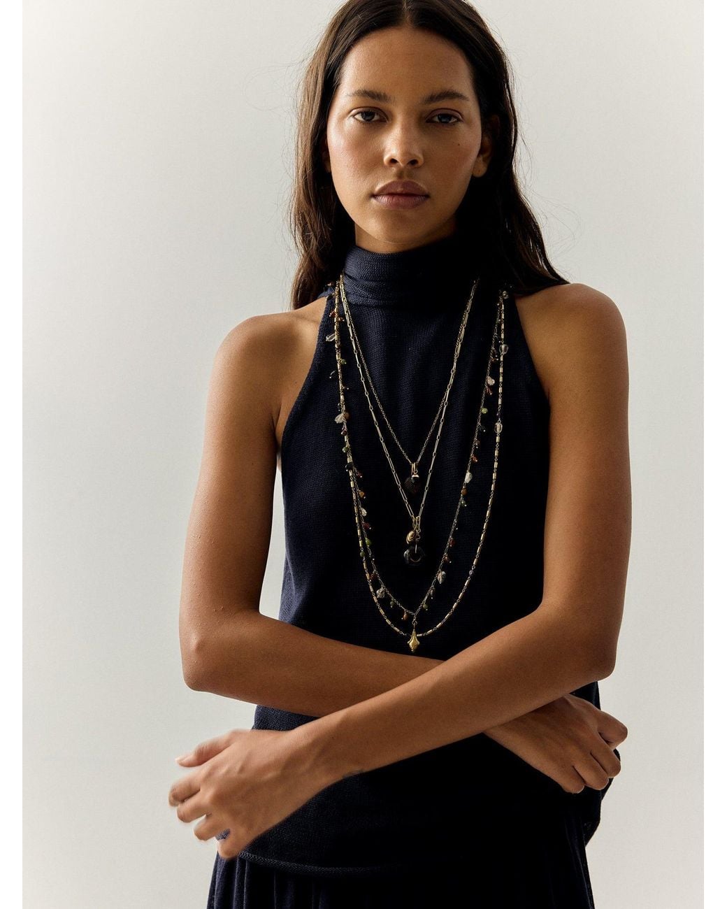 Sita Nevado White Braun Necklace