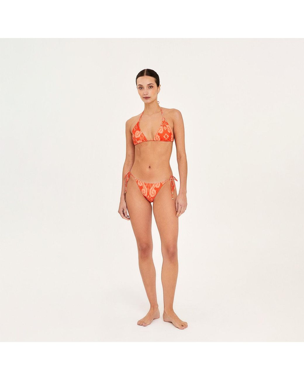 Aguaclara Red Triangule Top & Side Tie Bottom Orangers