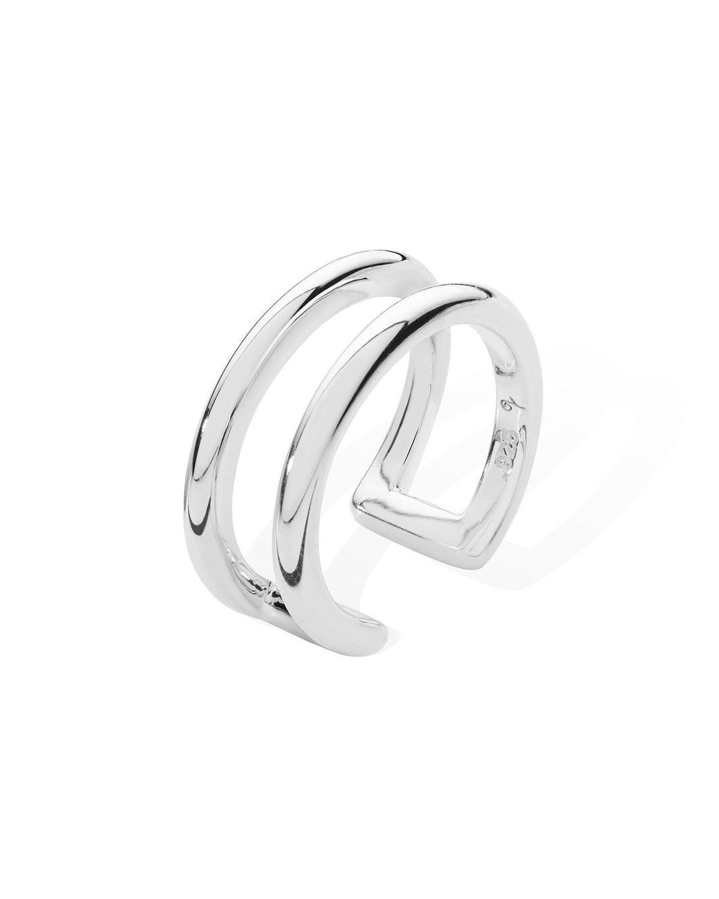 Lucy Quartermaine White Solid Sterling Art Deco Ear Cuff