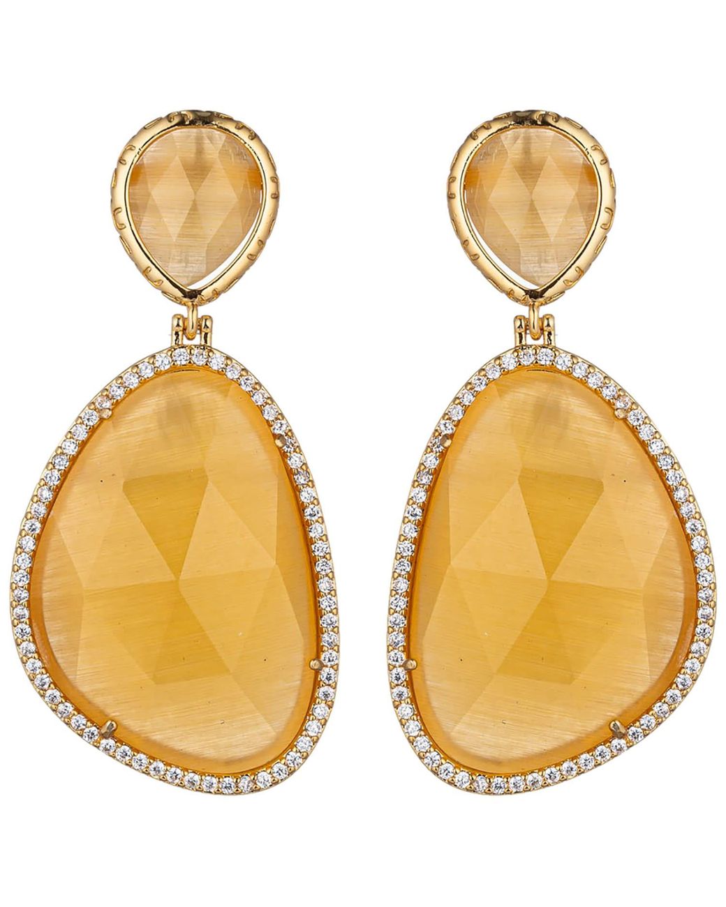 Eye Candy LA Metallic Anya Drop Earrings
