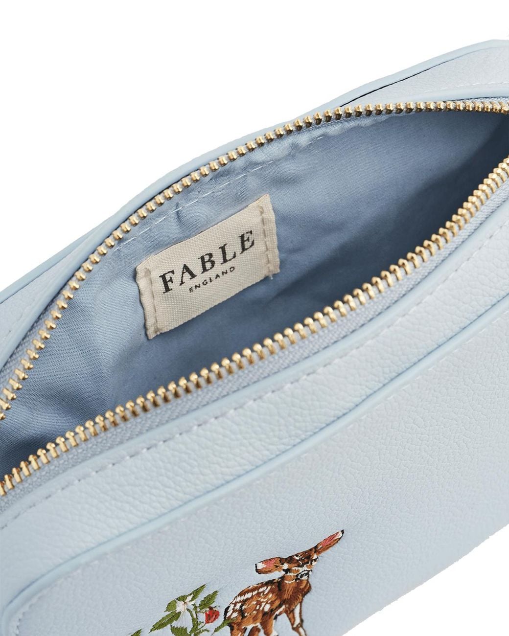 Fable England Charlotte Strawberry & Fawn Embroidered Camera Bag in ...