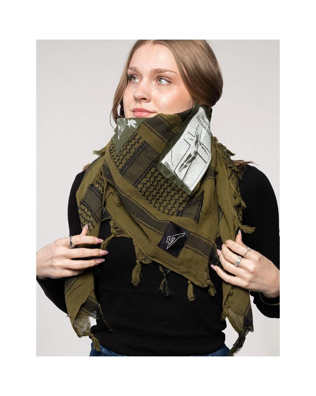 Stuart Trevor Green The Riot Patched Scarf